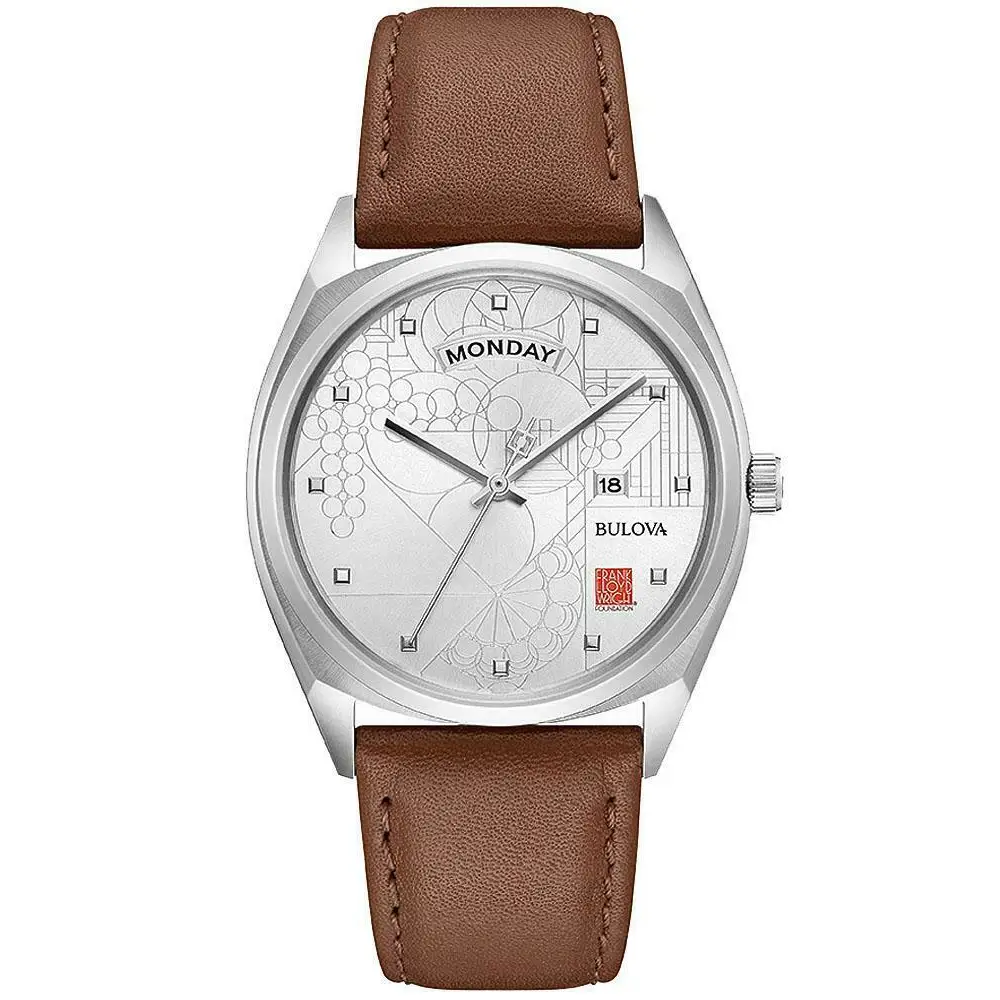 Bulova Frank Lloyd Wright Watch Stainless Steel Brown