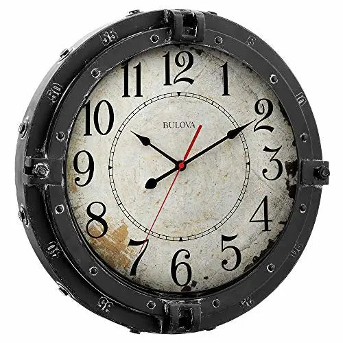Bulova Navigator Brown Weathered Finish Wall Clock C4823 -