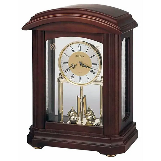 Bulova Nordale Analog Quartz Solid Hardwood Case Pendulum
