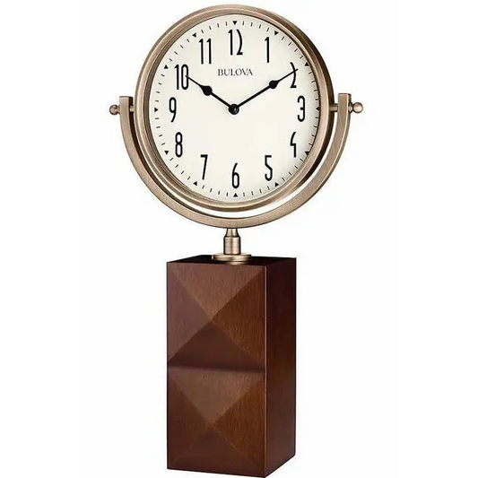 Bulova Park Avenue Analog Solid Hardwood Bronze Tone Mantel