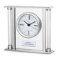Bulova Pearl Quartz Silver Tone Metallic/Glass Mantel Clock