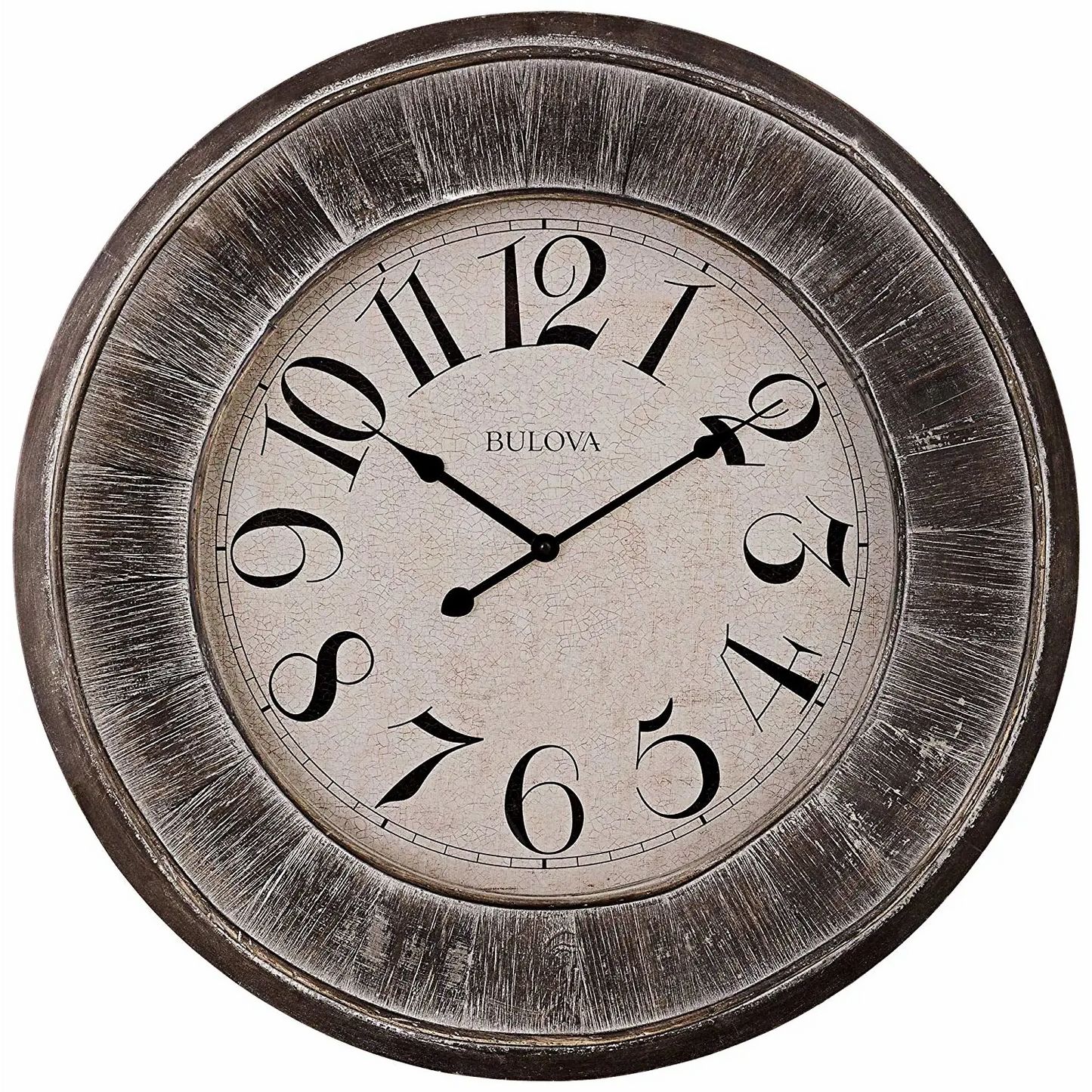 Bulova Restoration Grey Weathered Finish Wall Clock C4840 -