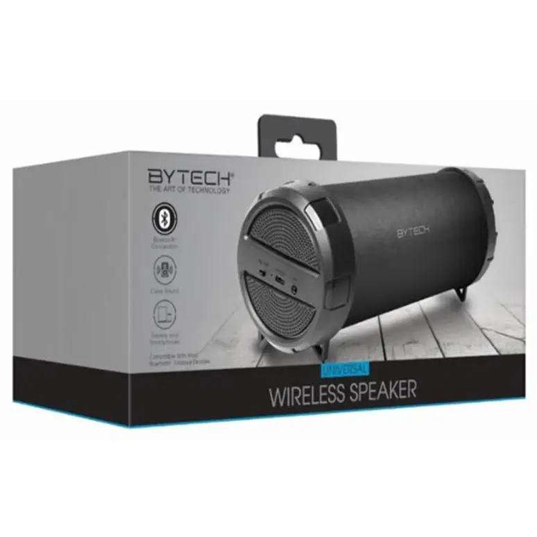 Bytech Bluetooth Barrel Speaker-Black BY-AU-BS-162-BK - Misc