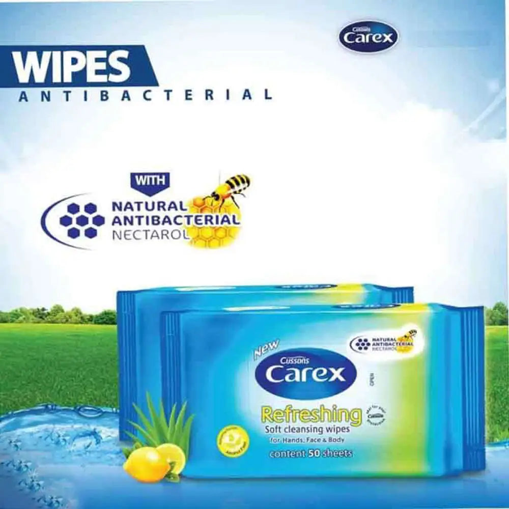 Carex Refreshing Soft Cleansing Wipes for Hands Face & Body