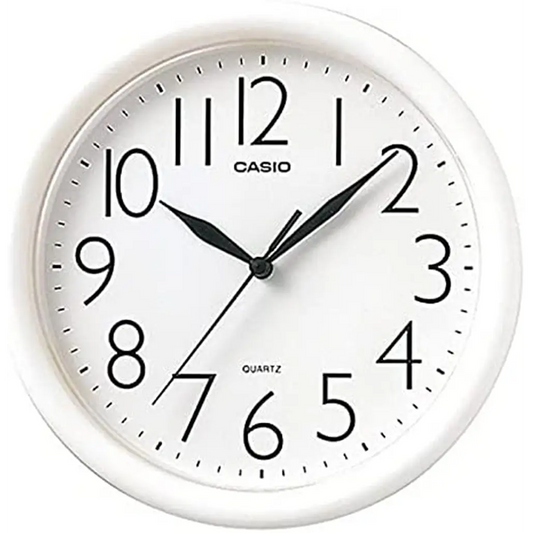 Casio 10 Analog Quartz Round White Resin Wall Clock IQ01-7R
