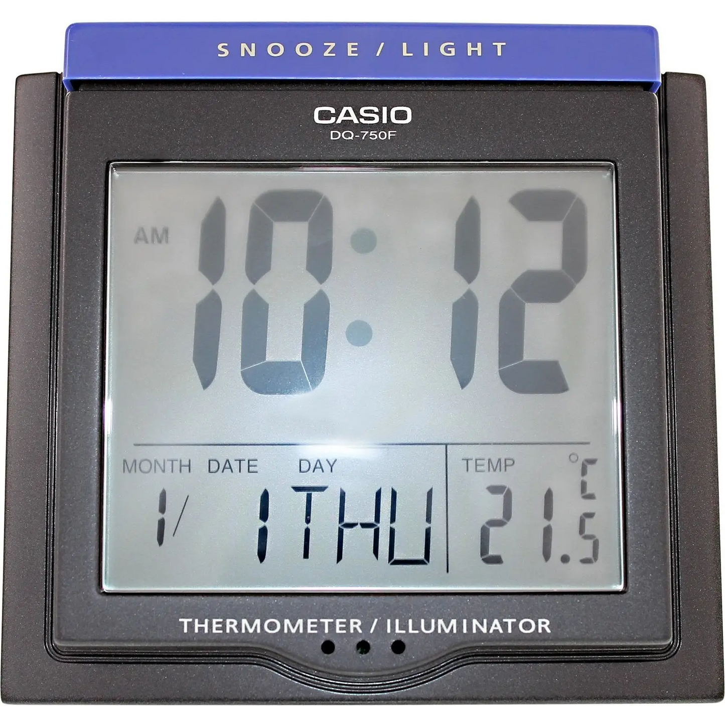 Casio Alarm Clock with Backlight and Thermometer DQ750F-1D -