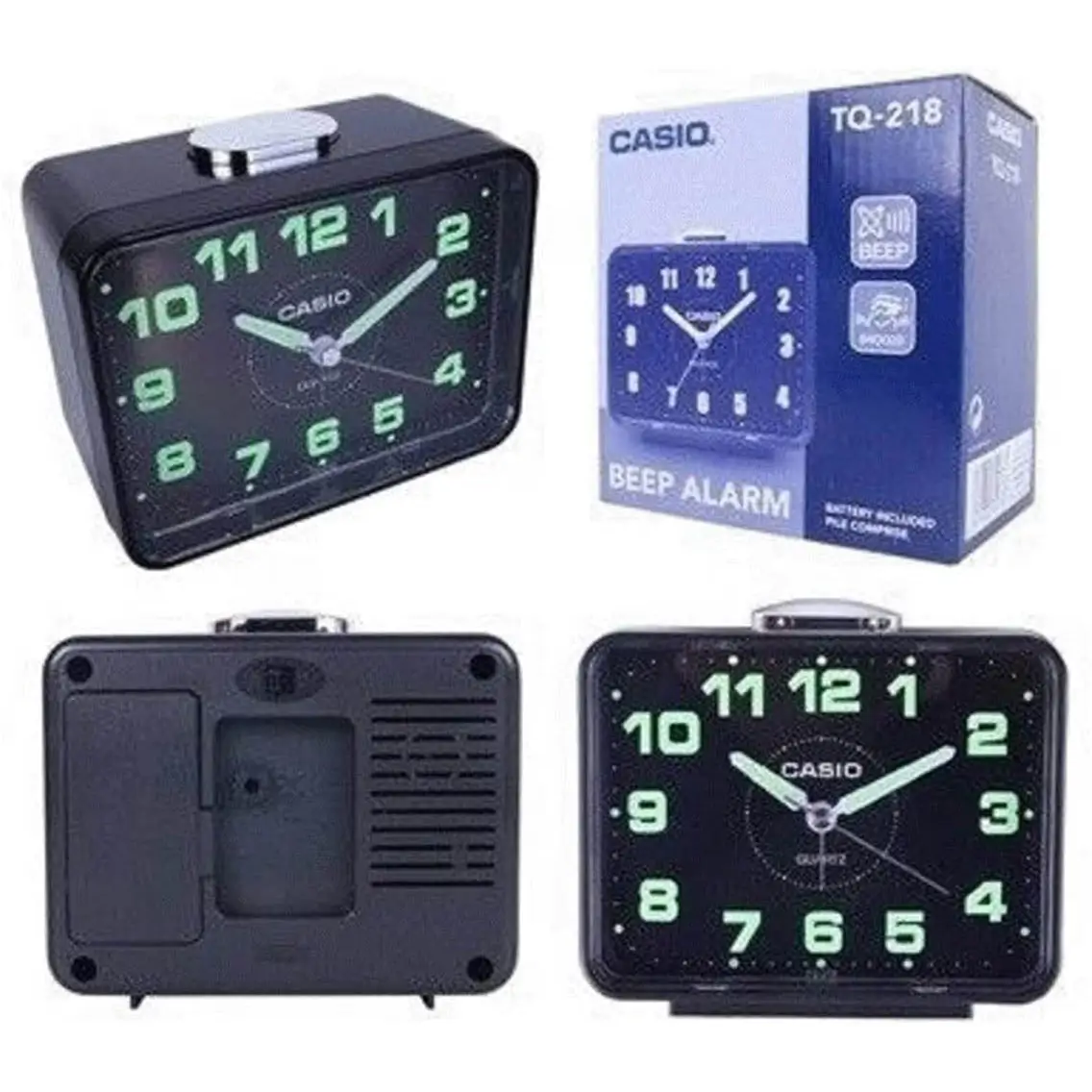 Casio Analog Quartz Snooze Beep Alarm Clock TQ218-1D - Misc