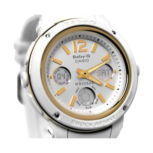 Casio Baby-G Analog-Digital Shock Resistant 100m White Resin