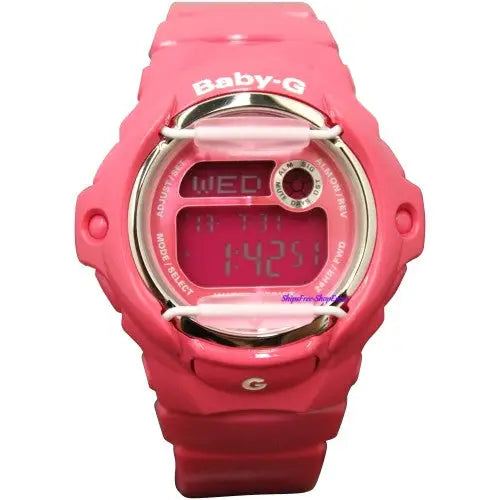 Casio Baby-G Woman’s Pink Resin Strap Watch BG169R-4B -