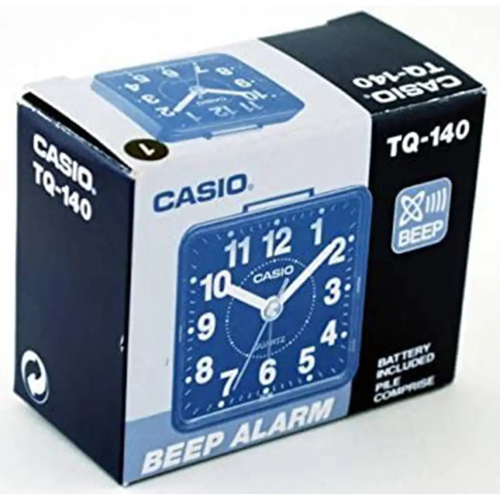 Casio Clock Travelers Beeper Analog Alarm Clock TQ140 -