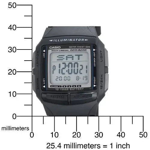 Casio Databank Dual Time Alarm Digital Watch DB36-1 -