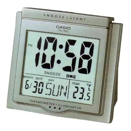 Casio Digital Auto Calendar Grey Alarm Clock DQ750F-8D -