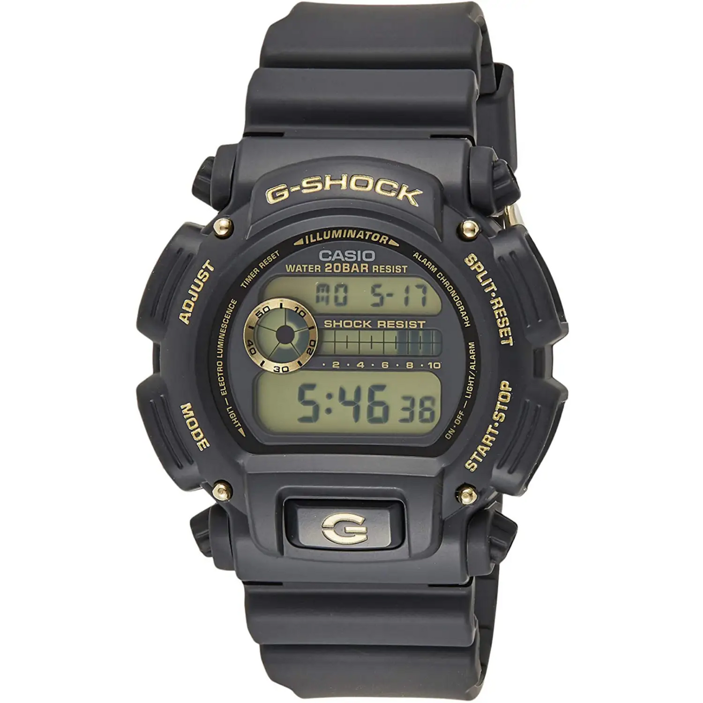 Casio G-Shock Digital Quartz Stopwatch 200m Black Resin