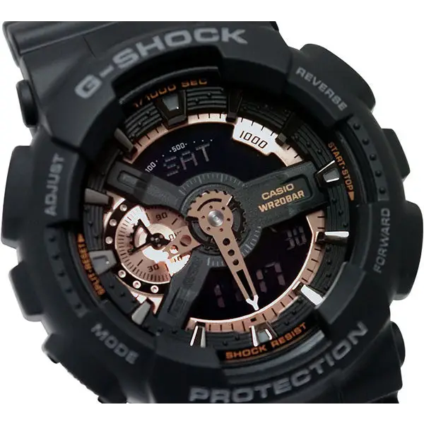 Casio G Shock X Large Analog Digital Rose Gold on Black Watch