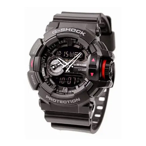 Casio GA-400-1BDR Mens G-Shock Black Chronograph Watch -