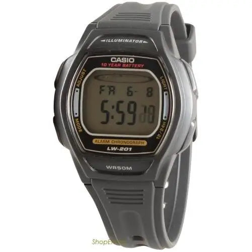 Casio Ladies Digital Watch Dual Time Alarm 50M LW201-1 -