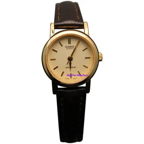 Casio Ladies General Brown Leather Strap Fashion Watch