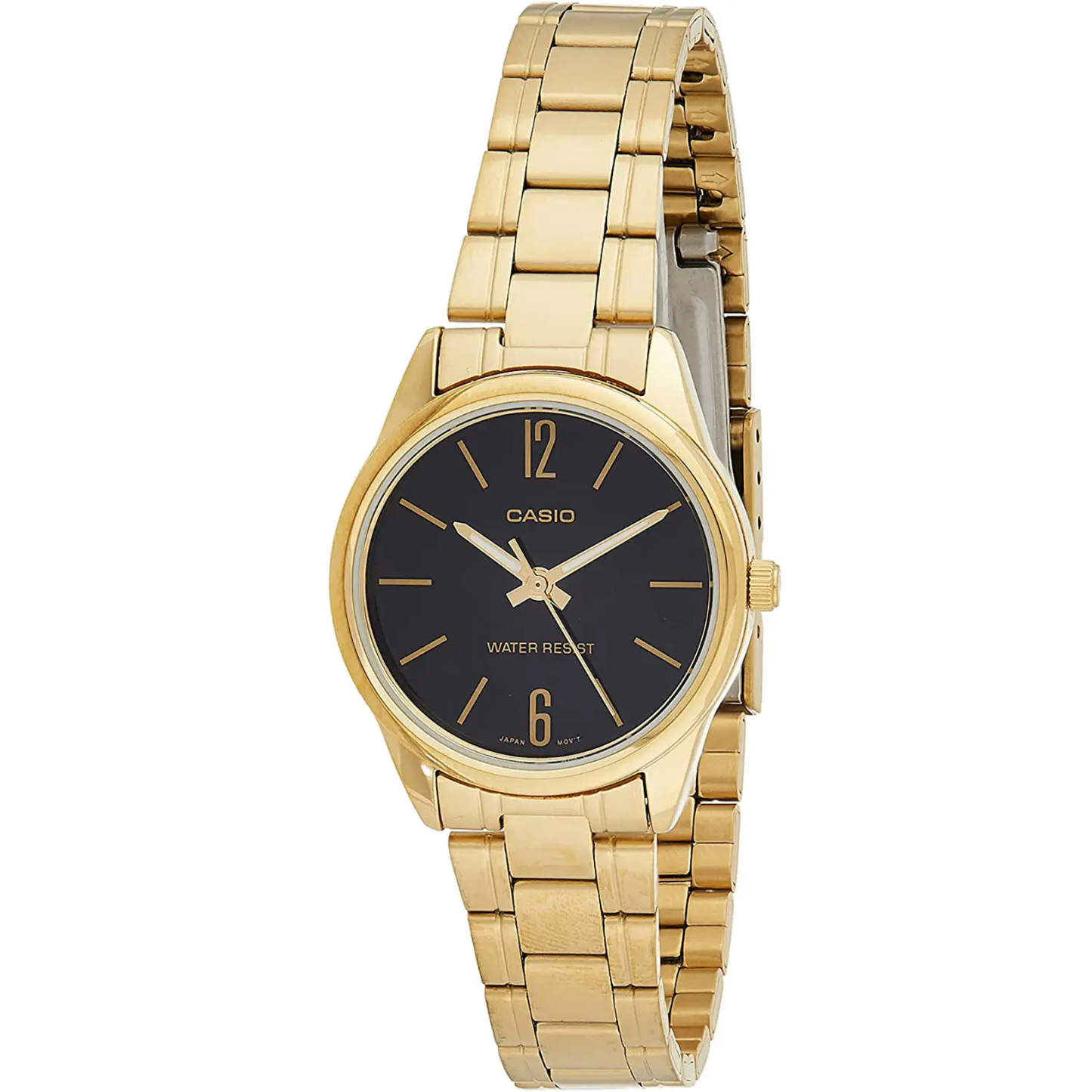 Casio LTP-V005G-1B Women’s Standard Analog Gold Tone Black