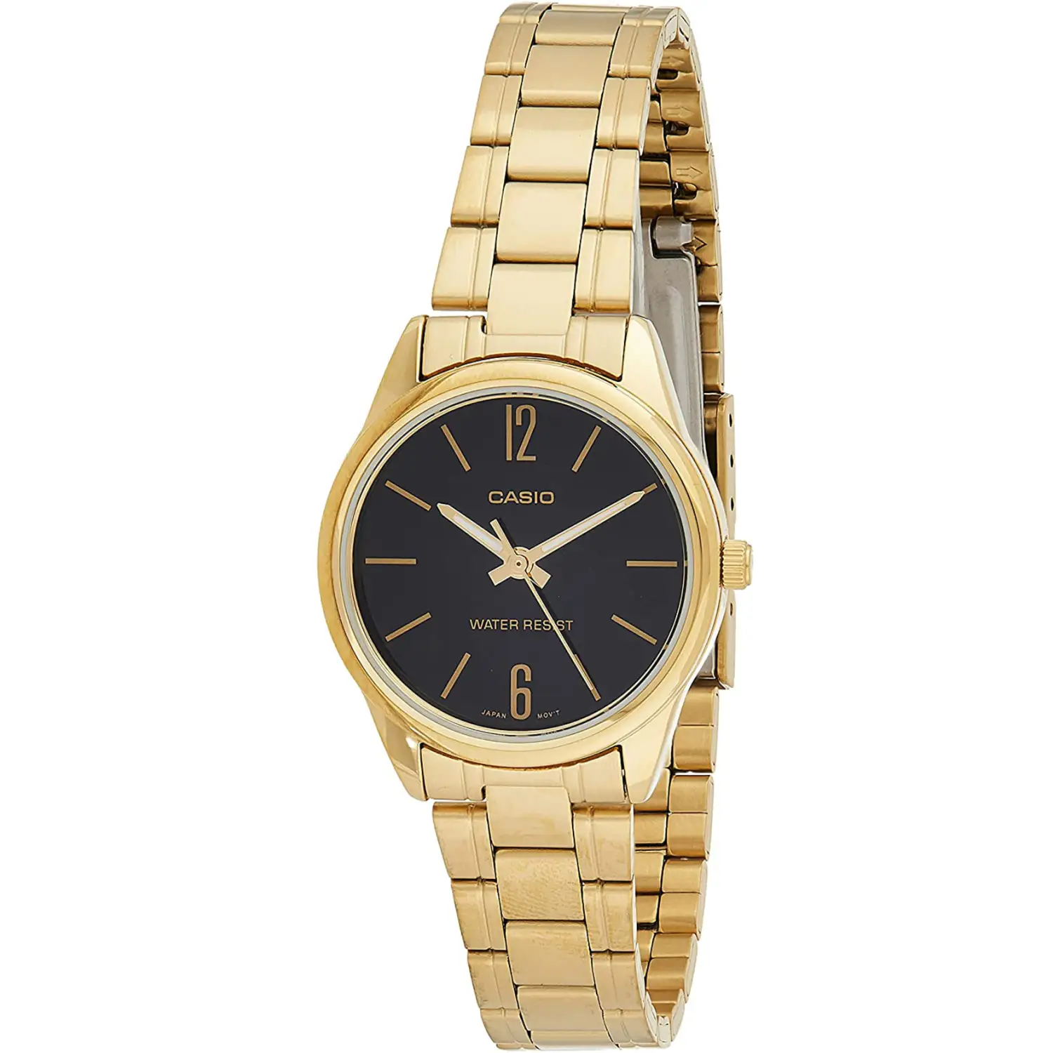 Casio LTP-V005G-1B Women’s Standard Analog Gold Tone Black