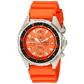 Casio Men’s AMW380-4AV Stainless Steel Watch with Orange