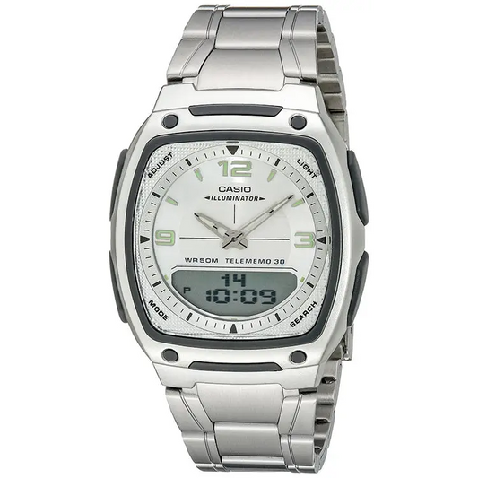 Casio Men’s Ana-Digi Databank 10-Year Battery Stainless