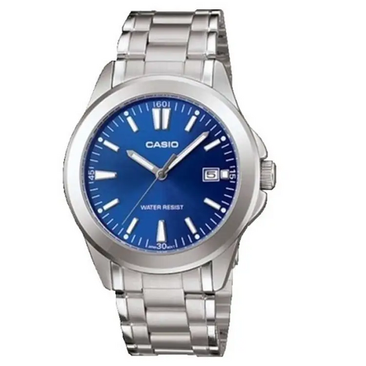 Casio Men’s Analog Blue Dial Stainless Steel Watch