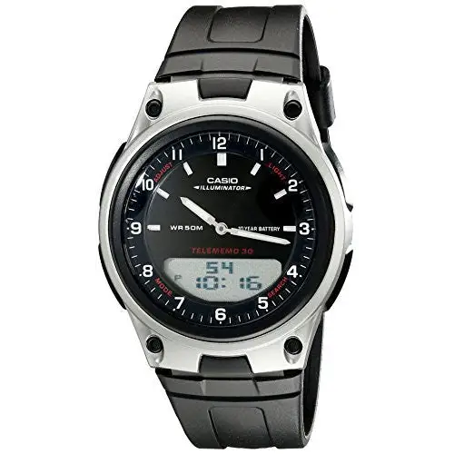 Casio Men’s Analog Digital 30 Page Databank Watch AW80-1 -