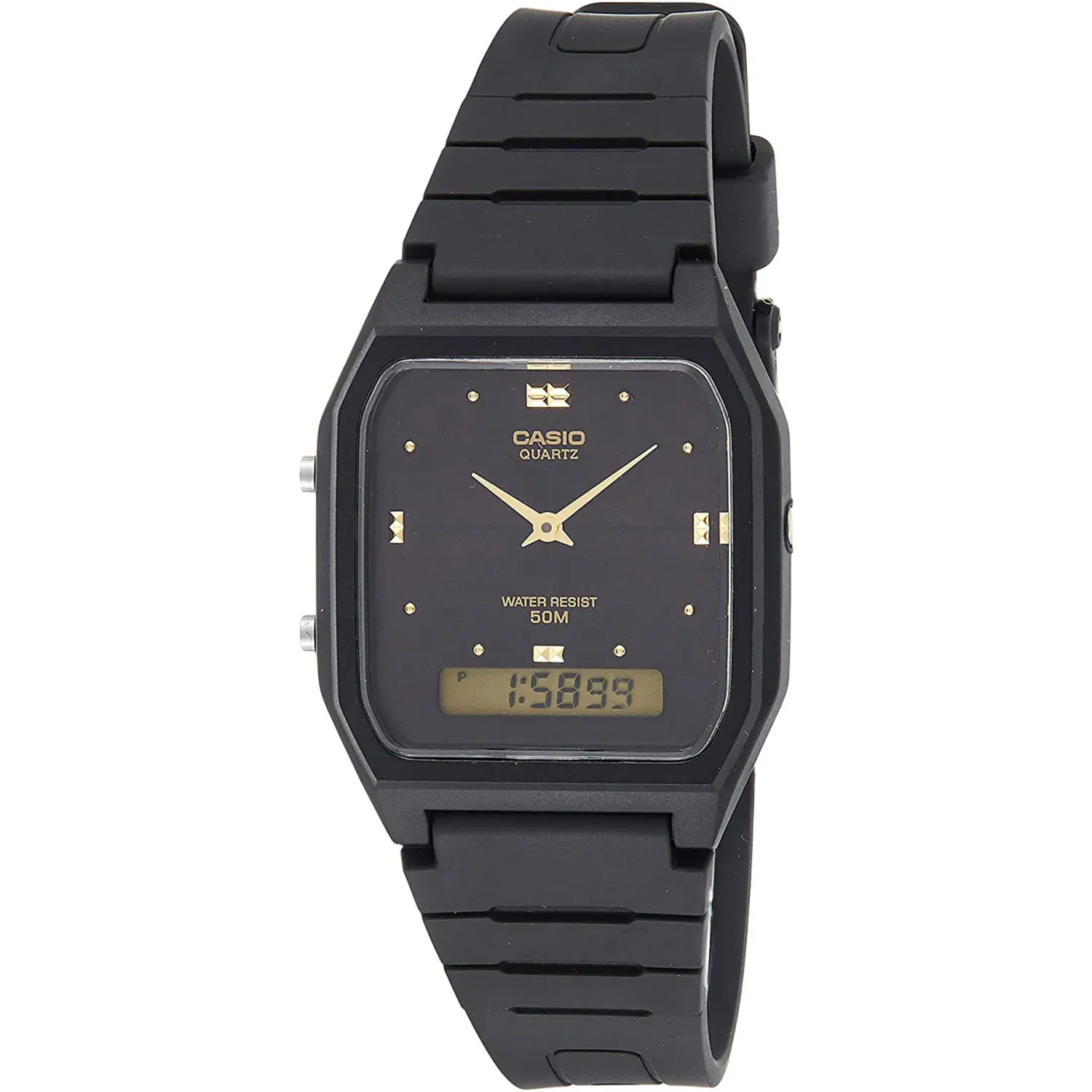 Casio Men’s Analog-Digital Black Dial Black Resin Watch