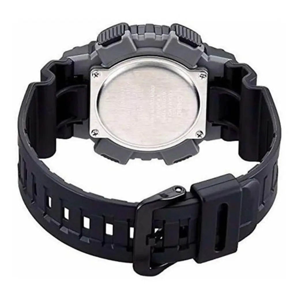 Casio Men’s Analog-Digital World Time 100m Black Resin Watch