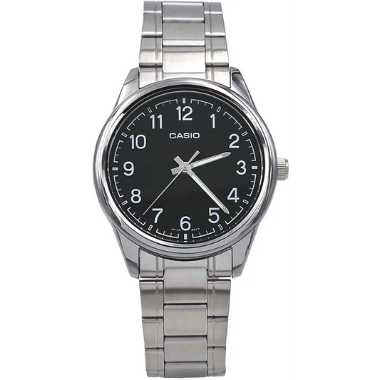 Casio Men’s Analog Quartz Black Dial Stainless Steel Watch