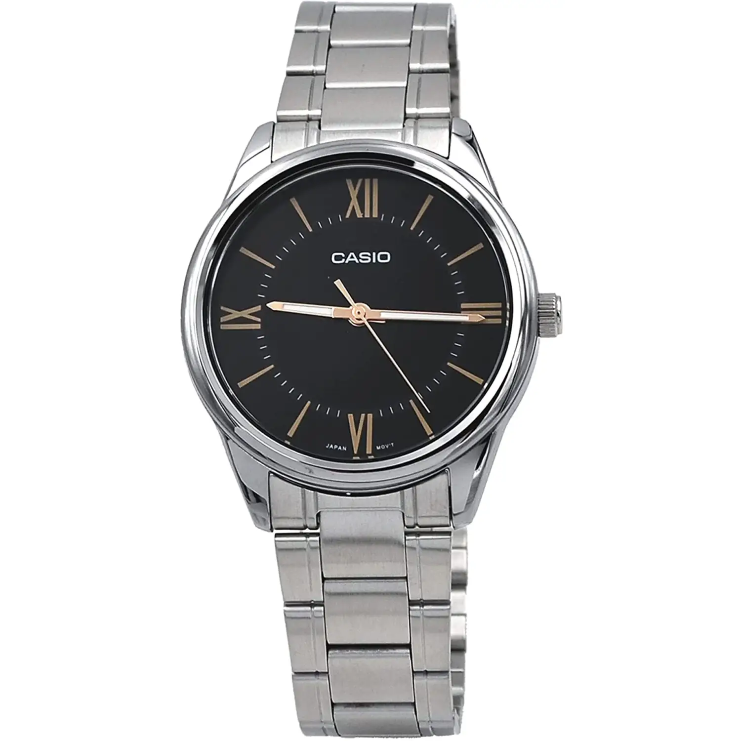 Casio Men’s Analog Quartz Black Dial Stainless Steel Watch