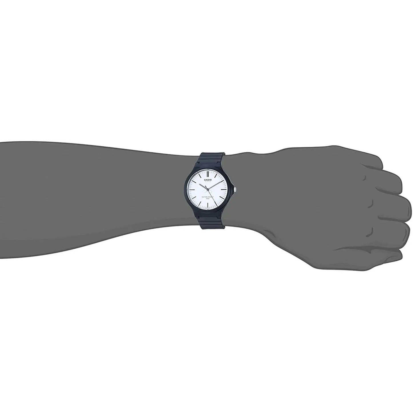 Casio Men’s Analog Quartz Black Resin Watch MW240-7EV - Misc
