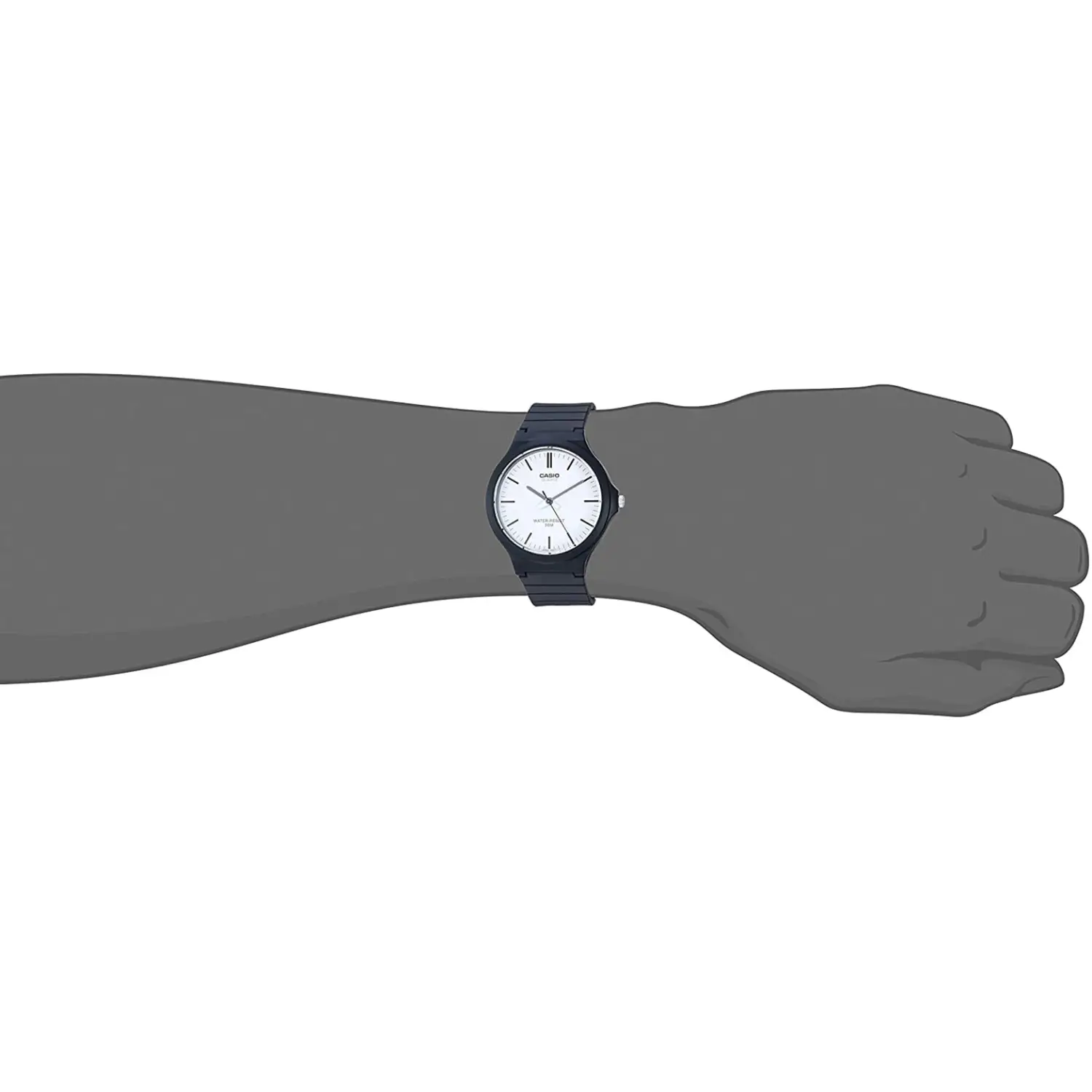 Casio Men’s Analog Quartz Black Resin Watch MW240-7EV - Misc