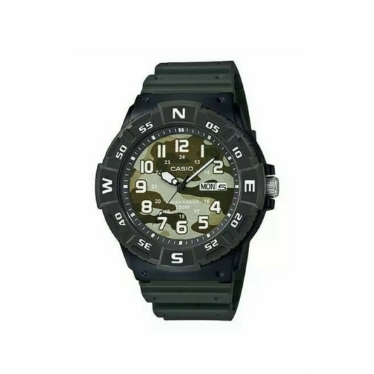 Casio Men’s Analog Quartz Compass 100m Green Resin Watch