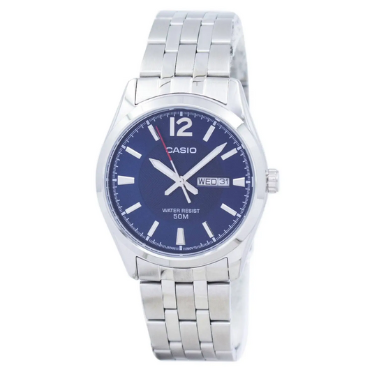 Casio Men’s Analog Quartz Day/Date Stainless Steel Watch