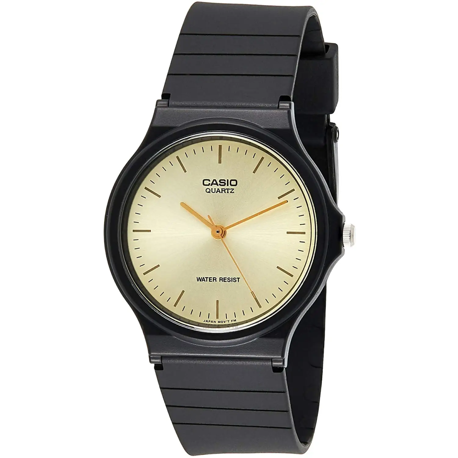 Casio Men’s Analog Quartz Gold Tone Black Resin Watch
