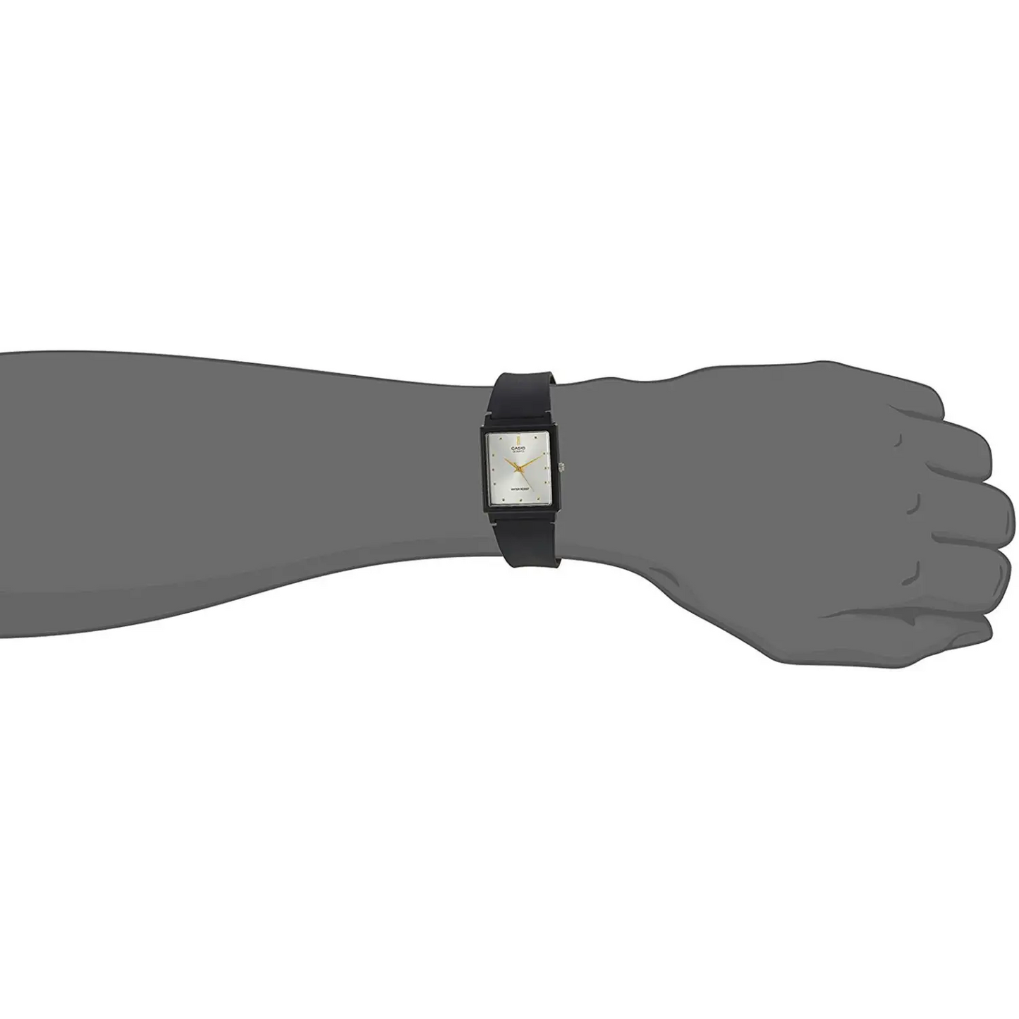 Casio Men’s Analog Quartz Silver Dial Black Resin Watch