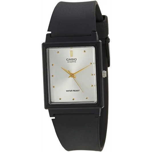 Casio Men’s Analog Quartz Silver Dial Black Resin Watch