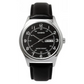 Casio Men’s Analog Quartz Stainless Steel/Black Leather