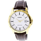Casio Men’s Analog Quartz Stainless Steel/Brown Leather