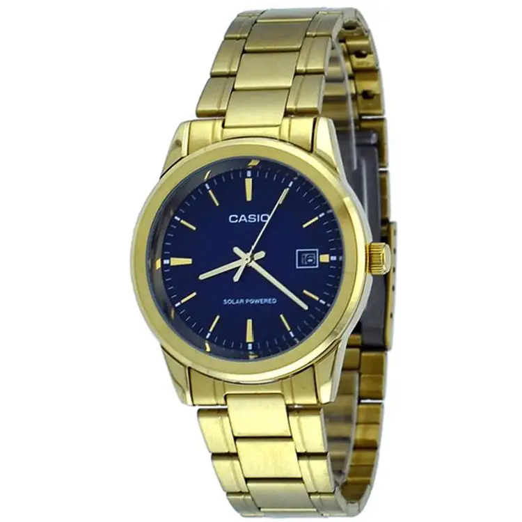 Casio Men’s Analog Solar Powered Gold Tone Stainless Steel