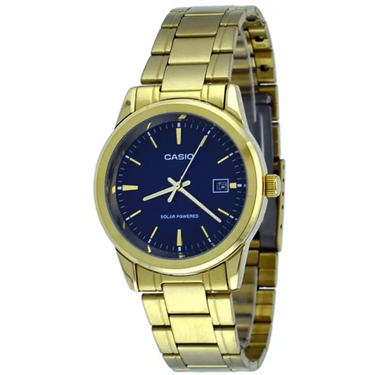 Casio Men’s Analog Solar Powered Gold Tone Stainless Steel