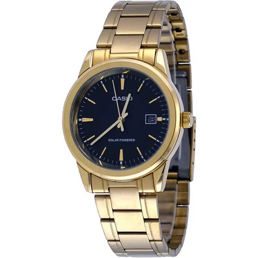 Casio Men’s Analog Solar Powered Gold Tone Stainless Steel