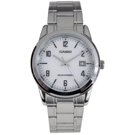 Casio Men’s Analog Solar Powered Stainless Steel Watch