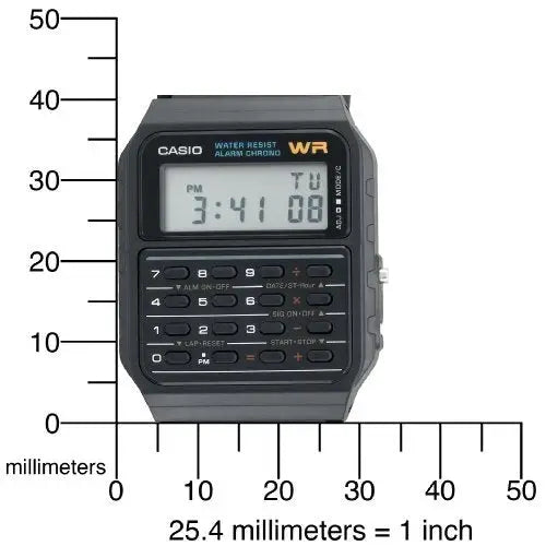 Casio Mens CA53W-1 Classic Sport Calculator Watch - Watches