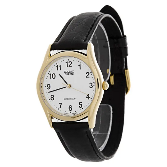 Casio Men’s Casual Classic Analog Black Leather Watch
