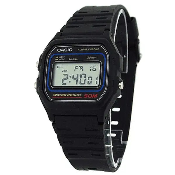 Casio Men’s Casual Classic Digital Alarm Black Resin Watch