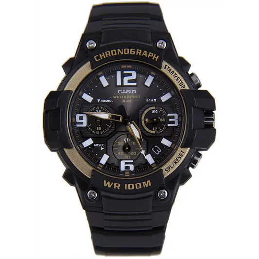 Casio Men’s Chronograph Quartz 100m Black/Gold Resin Watch