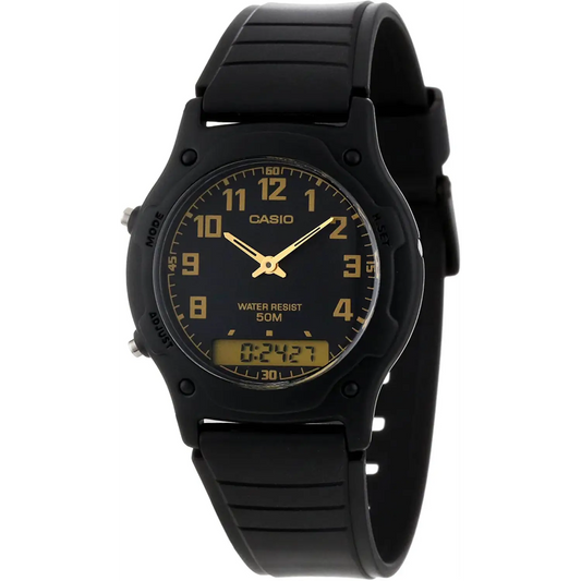 Casio Men’s Classic Analog-Digital Dual Time Black Resin