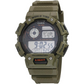 Casio Men’s Classic Digital 10-Yr Battery 100m Green Resin